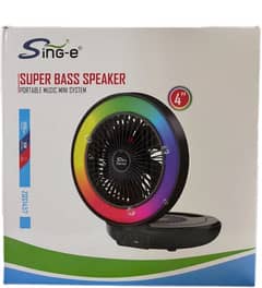 LED + Speaker + Fan portable music mini system