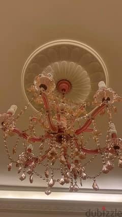 pink chandelier crystal 0