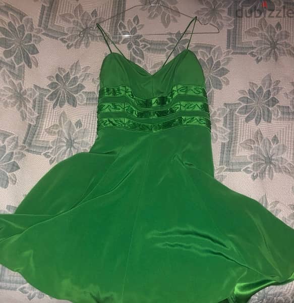 mini green dress 1