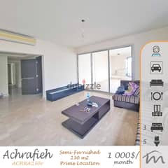 Ashrafieh | Prime Location | Semi Furnished 230m² | Balconies | Catch