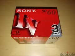 Sony mini dv pack of 3 cassettes new sealed 60min  90min LP 0