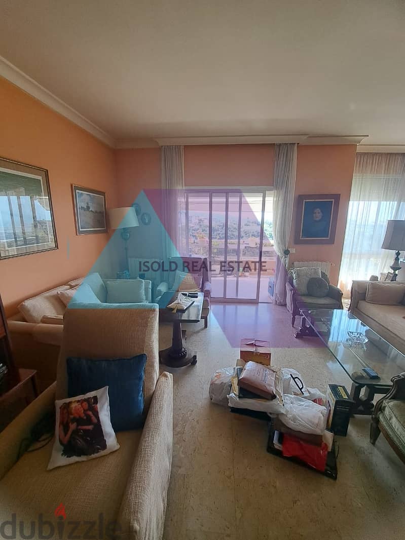 A 170 m2 apartment having an open sea view for sale in Baabda 1