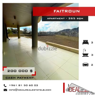 Apartment for sale in faitroun 265 SQM REF#NW56152