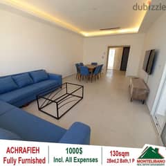 1000$!! Fully Furnished Apartment for rent in Achrafieh 0