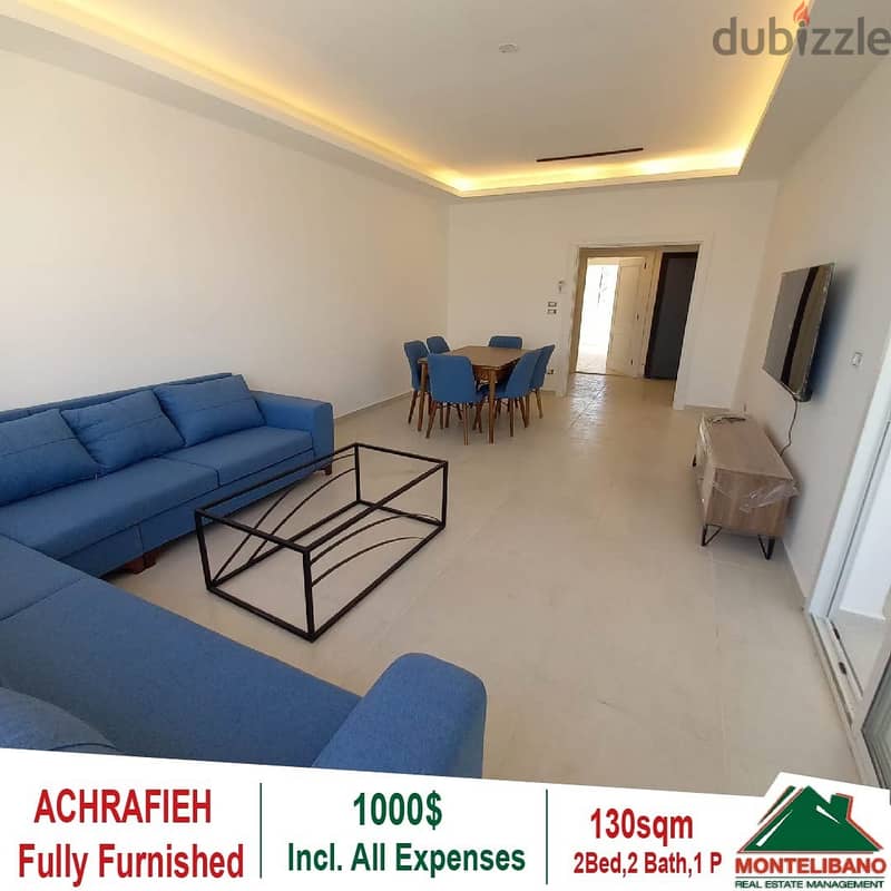 1000$!! Fully Furnished Apartment for rent in Achrafieh 0