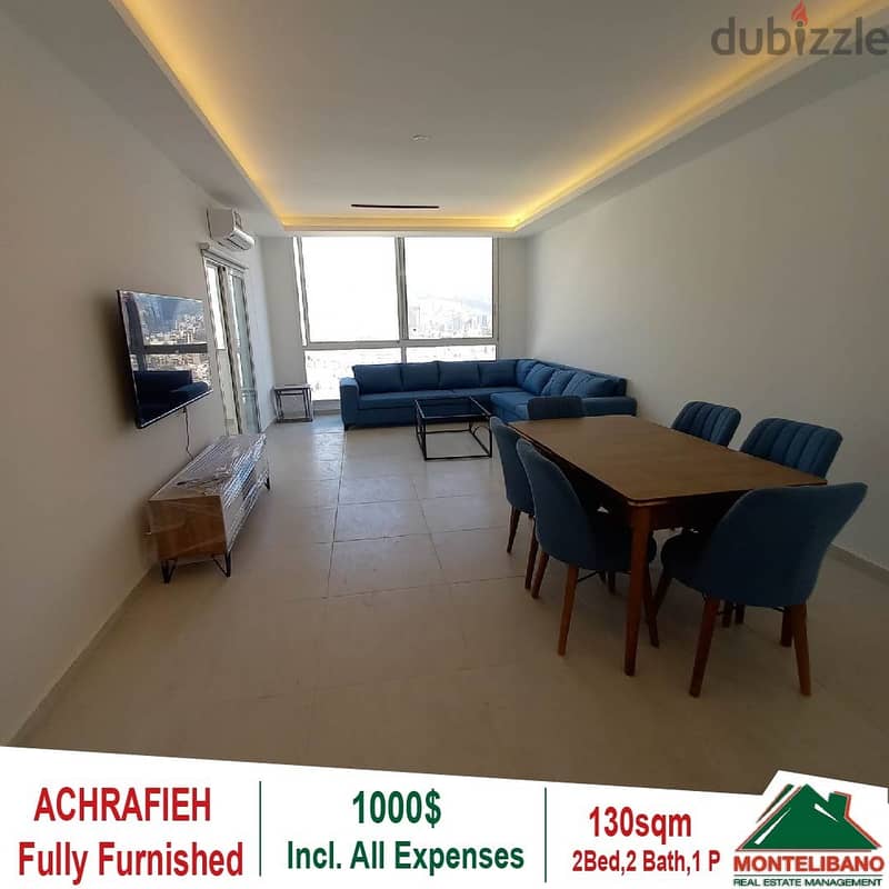 1000$!! Fully Furnished Apartment for rent in Achrafieh 1