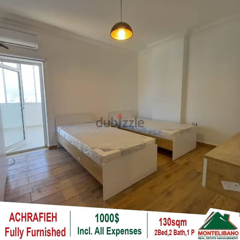 1000$!! Fully Furnished Apartment for rent in Achrafieh 3