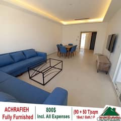 800$!! Fully Furnished Apartment for rent in Achrafieh 0