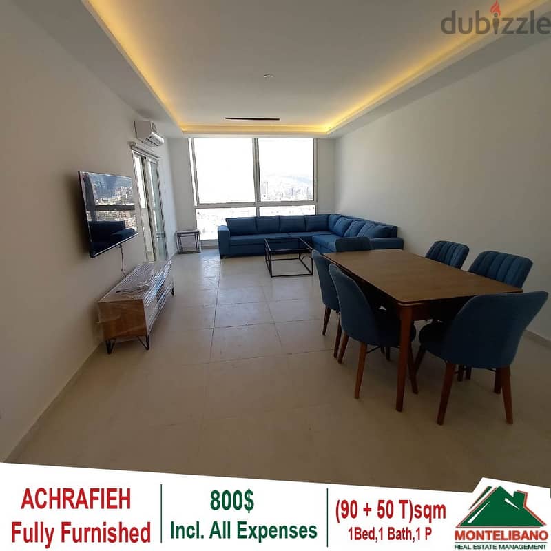 800$!! Fully Furnished Apartment for rent in Achrafieh 1