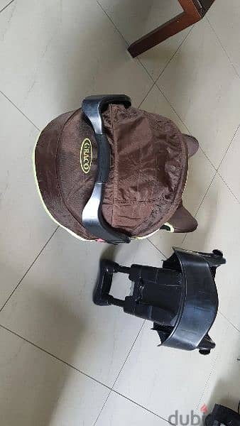 car seat , base  & stroller 2