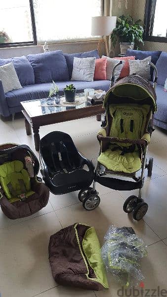 car seat , base  & stroller 6