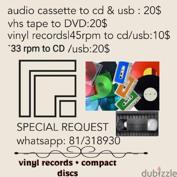 convert your tapes & records to digital 0