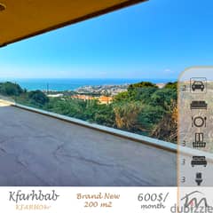 Kfarhab | Brand New 3 Bedrooms | 3 Balconies | Panoramic View | 200m² 0