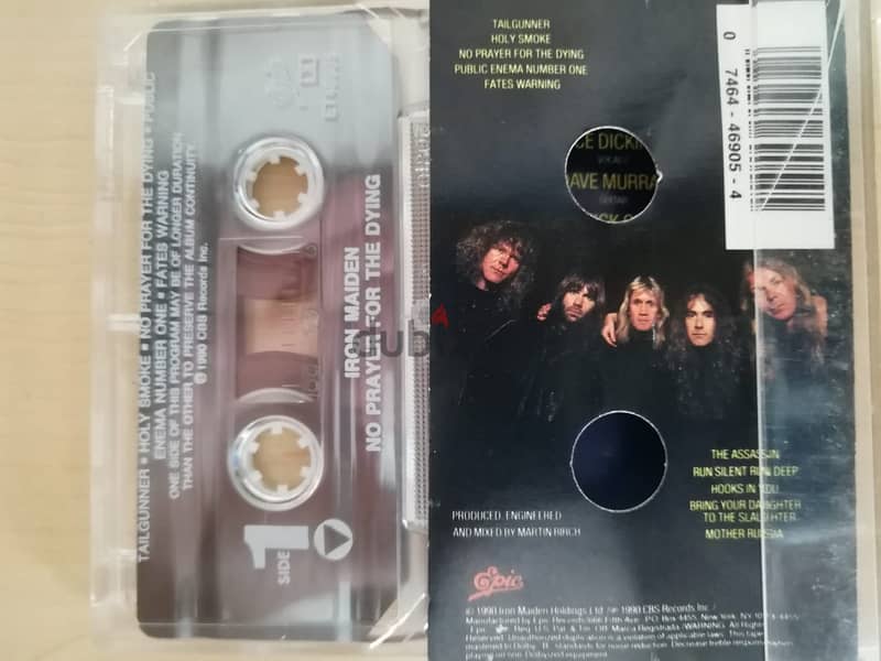 Iron Maiden "No prayer for the dying" cassette 1