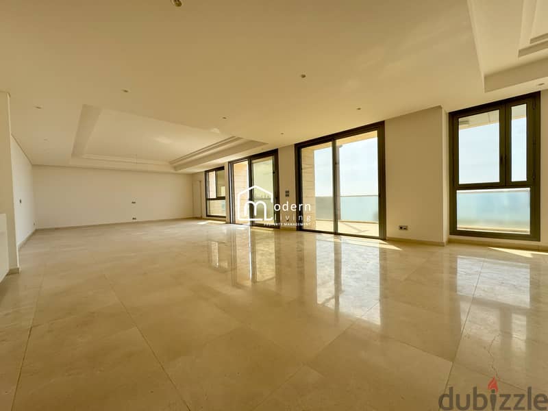 Sea view Apartment with Rooftop for Rent in Waterfront, Dbayeh 1