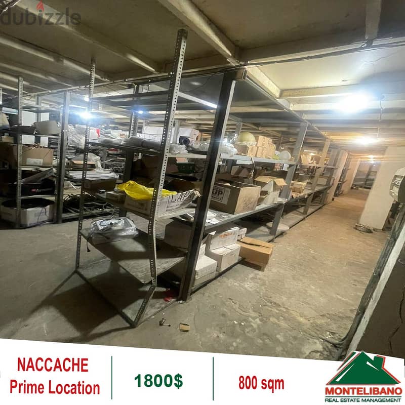 1800$!! Prime Location Depot for rent in Naccache 2