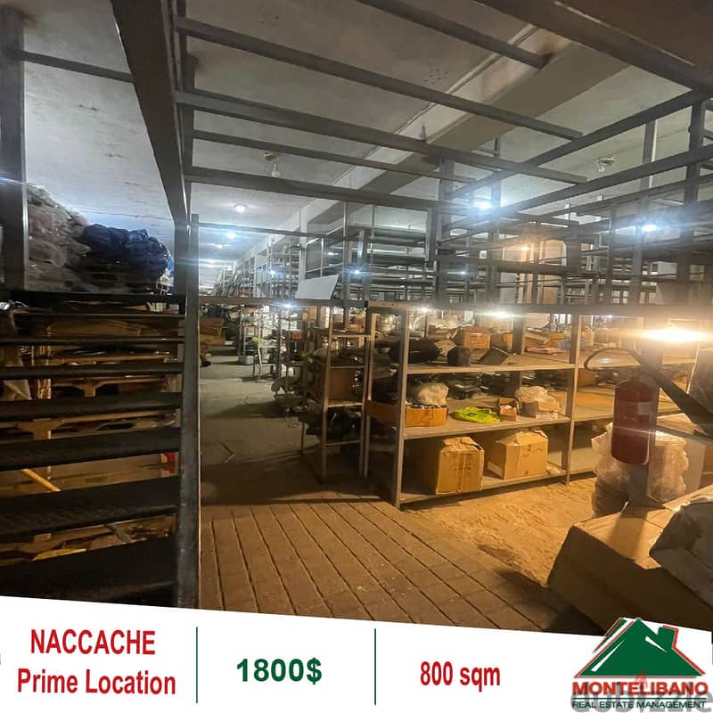 1800$!! Prime Location Depot for rent in Naccache 3