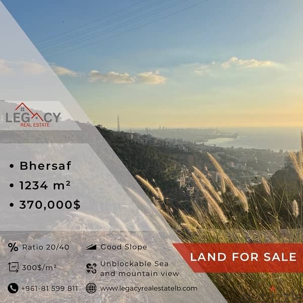 Residential Land For Sale In Bherssaf With Panoramic Sea View 0