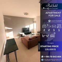 apartment for sale in zouk mosbeh