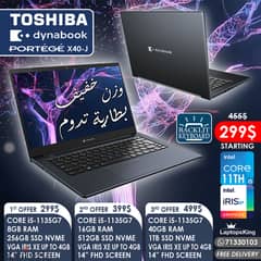 Toshiba Dynabook Portege X40-J Core i5-1135g7 Vga Iris Xe 14” Laptops 0