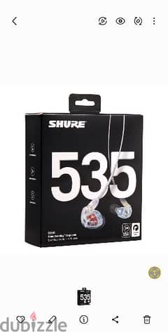 shure earfone model se535 for in ear monitor 0