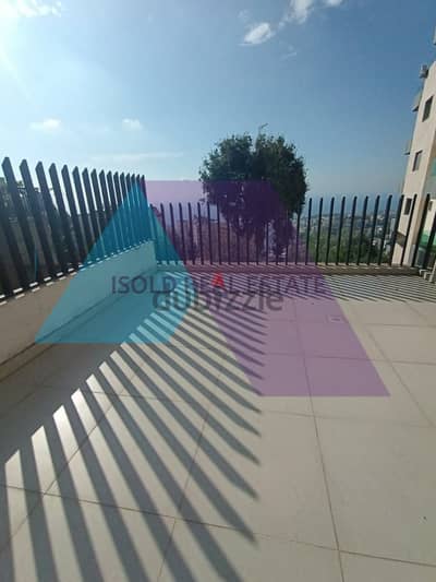 A 300 m2 apartment+190 m2 terrace+open sea view for sale in Rabieh