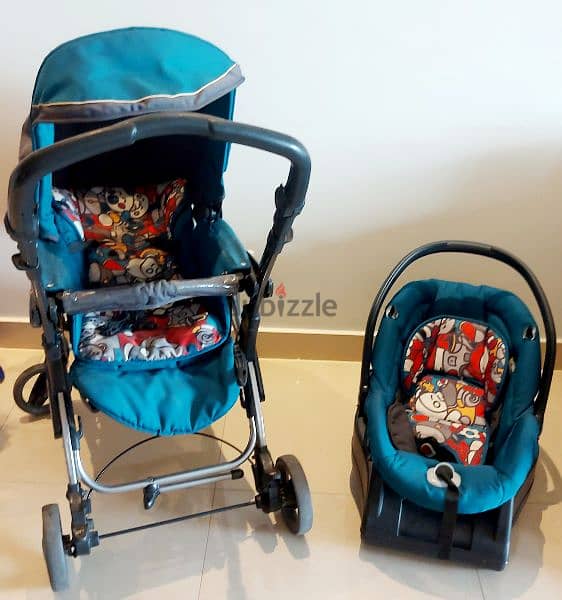 CAM stroller and car seat with free portable baby bathtub 1