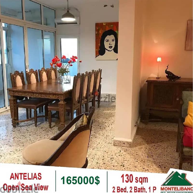 165000 Open Sea View Apartment for sale in Antelias 1