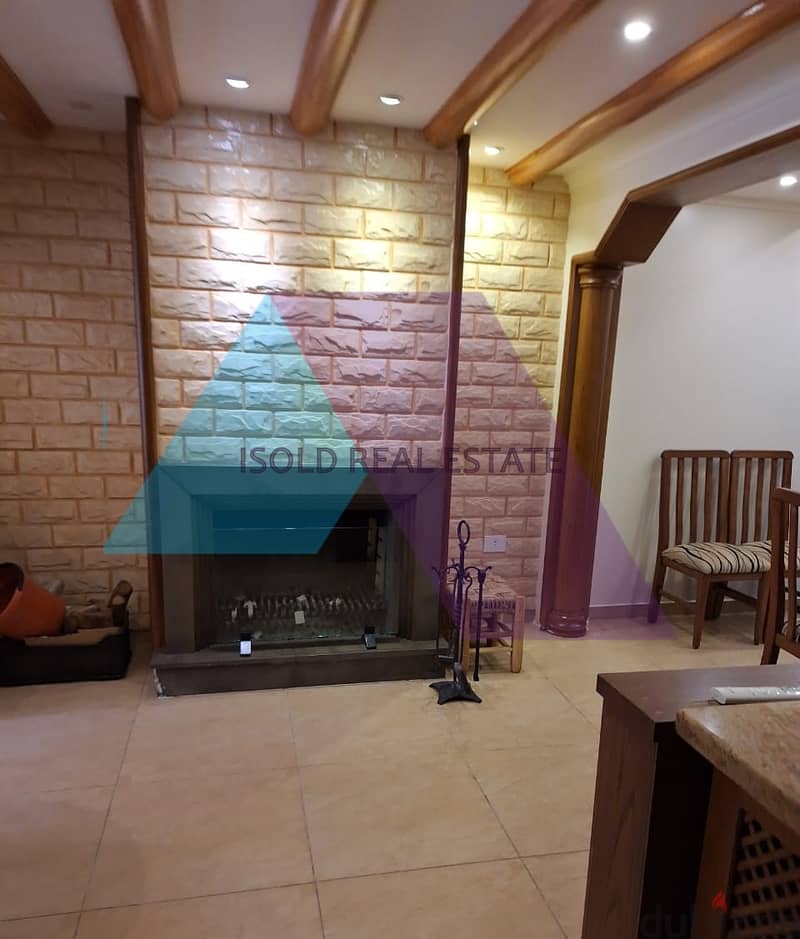 Furnished &Renovated 120 m2 apartment+60m2 terrace for sale in Louayze 7