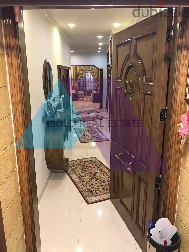 Furnished &Renovated 120 m2 apartment+60m2 terrace for sale in Louayze 15