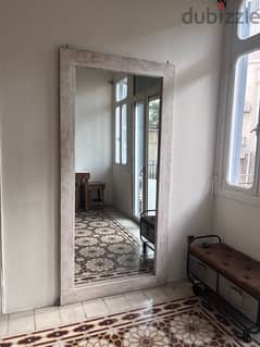 220x140 mirror with wooden frame