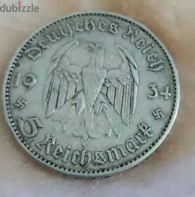 German Hitler Nazi silver Commemorative Coin of Postdam church 1934