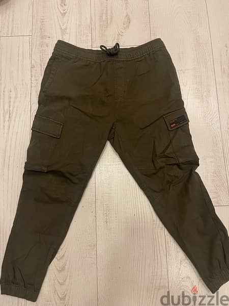 Green Zara Cargo Pants 0