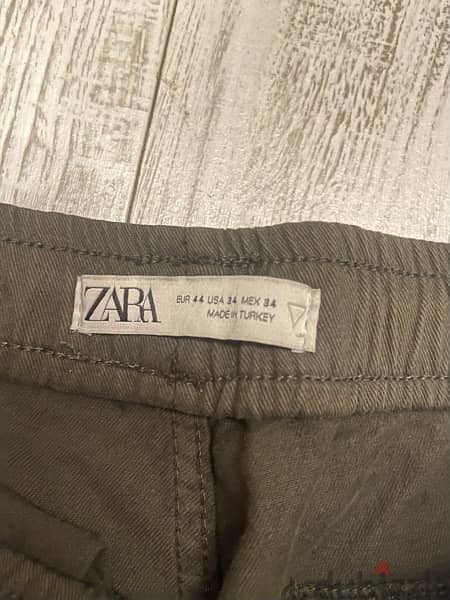 Green Zara Cargo Pants 3