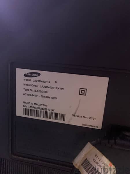 2011 22" Samsung LA22D400E1R LCD TV 1