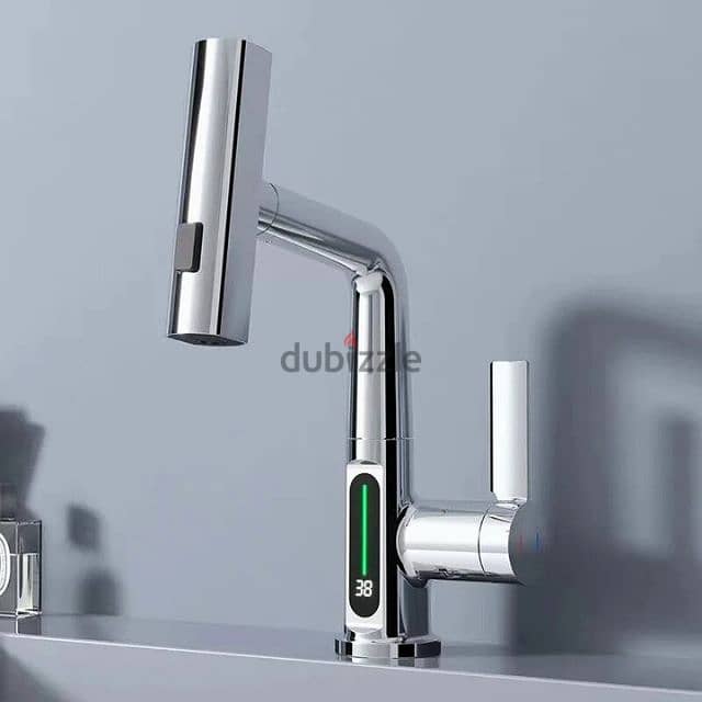 Pull Out Kitchen Faucet with Temperature Display, 3 Spray Modes 6