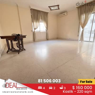 Apartment for sale in Kaslik شقة للبيع في الكسليك