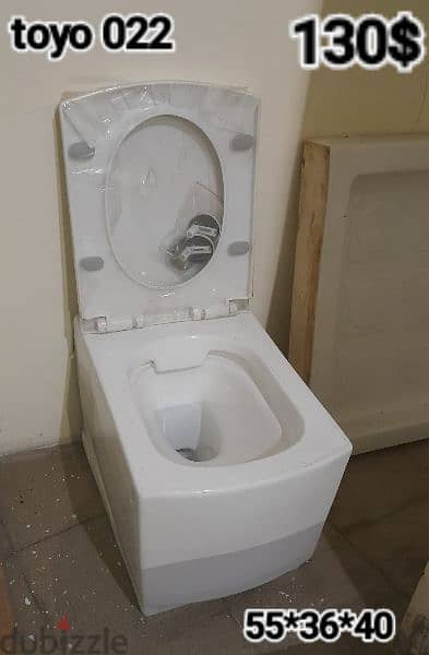 كرسي تعليق  اببض/أسود/رمادي . white/black/grey wall hung toilet seats 3