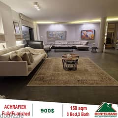 900$!! Open city View Apartment for rent in Achrafieh