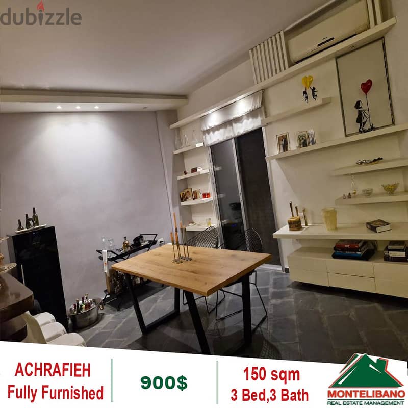 900$!! Open city View Apartment for rent in Achrafieh 4