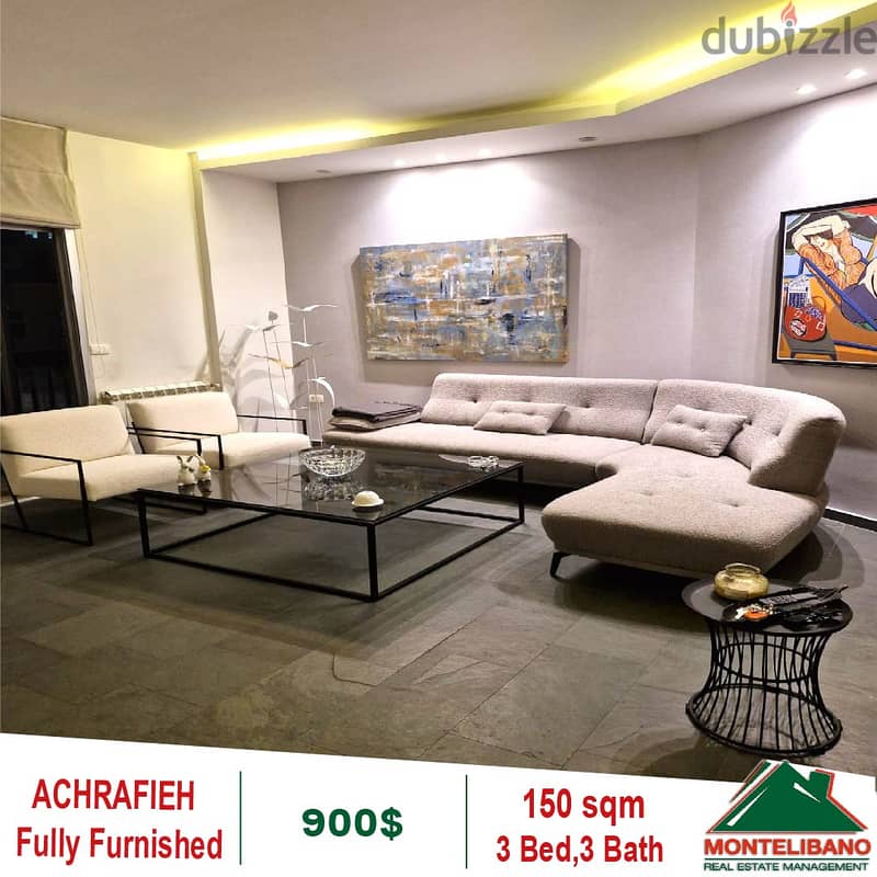 900$!! Open city View Apartment for rent in Achrafieh 6