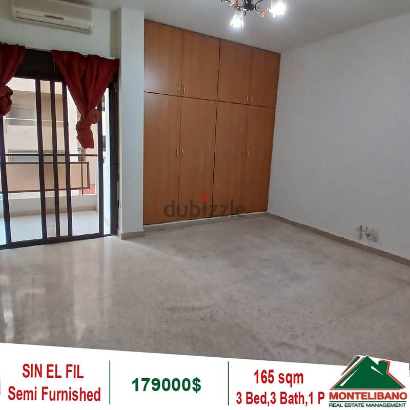 179000$!! Semi Furnished Apartment for sale located in Sin El Fil 4