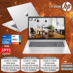 HP 17T-CN300 Core i7-1335u Vga Iris Xe 17.3" Laptops