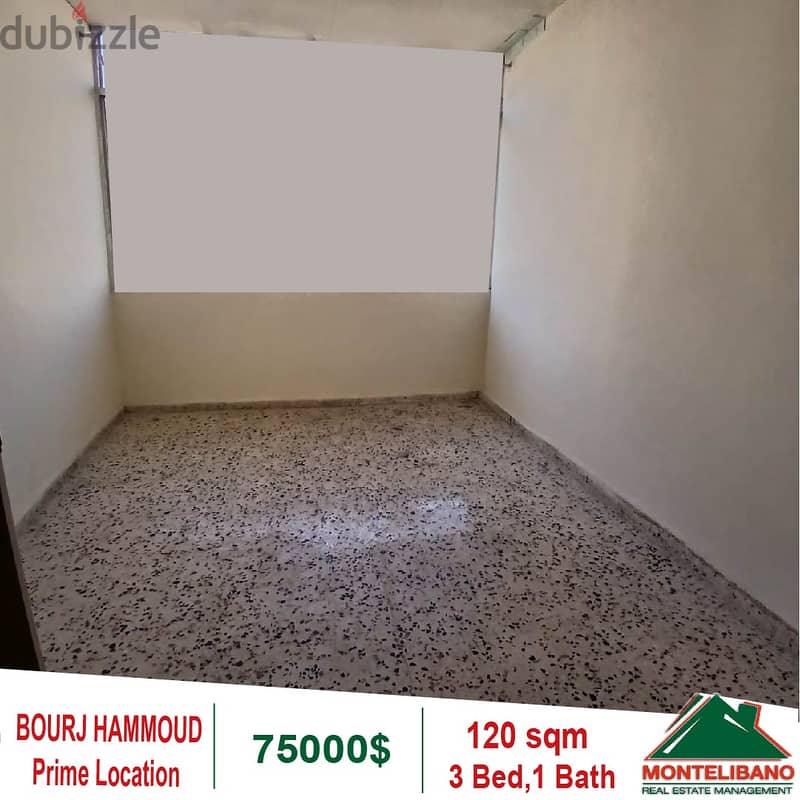 75000$!! Prime Location Apartment for sale located in Bourj Hammoud 3