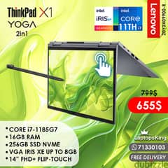 LENOVO THINKPAD X1 YOGA 2in1 i7- 1185G7 IRIS XE FLIP-TOUCH 14" LAPTOP