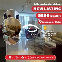 fully modern furnished apartment For rent at Aramoun/doha.