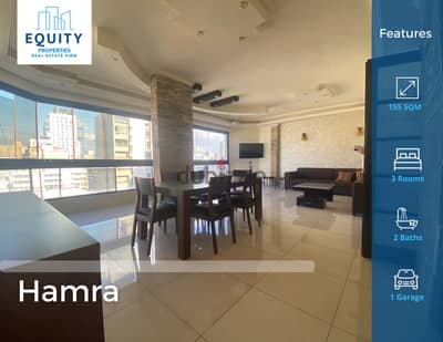 155 SQM Apartment For Rent In Hamra شقة للايجار في الحمرا #HG89323