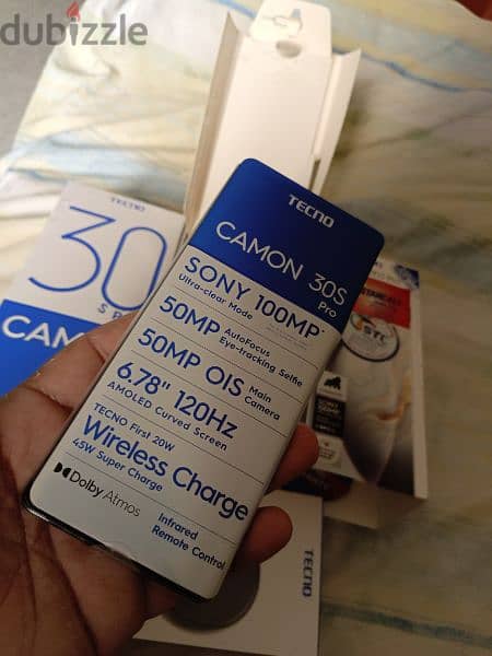 camon 30s pro 16ram 256gb oben box only not use 220$ 7