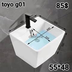 Wall hung sinks. مغاسل تعليق بالحيط 0