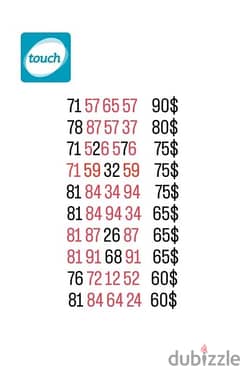 Mtc recharge special numbers for 90$ we deliver all leb 0